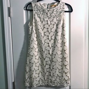 Alice + Olivia off-white cocktail dress